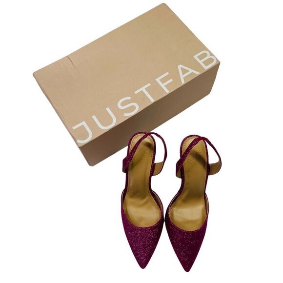 NIB JustFab Fuscia Giselle Sling Back Heels - Size 5.5 - Picture 8 of 16